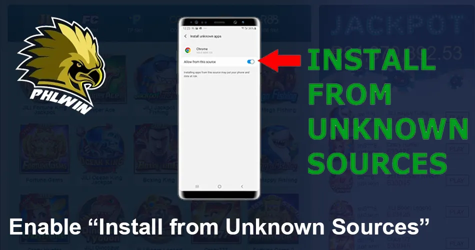 phlwin apk install Step 2